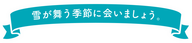 雪が舞う季節に会いましょう。
